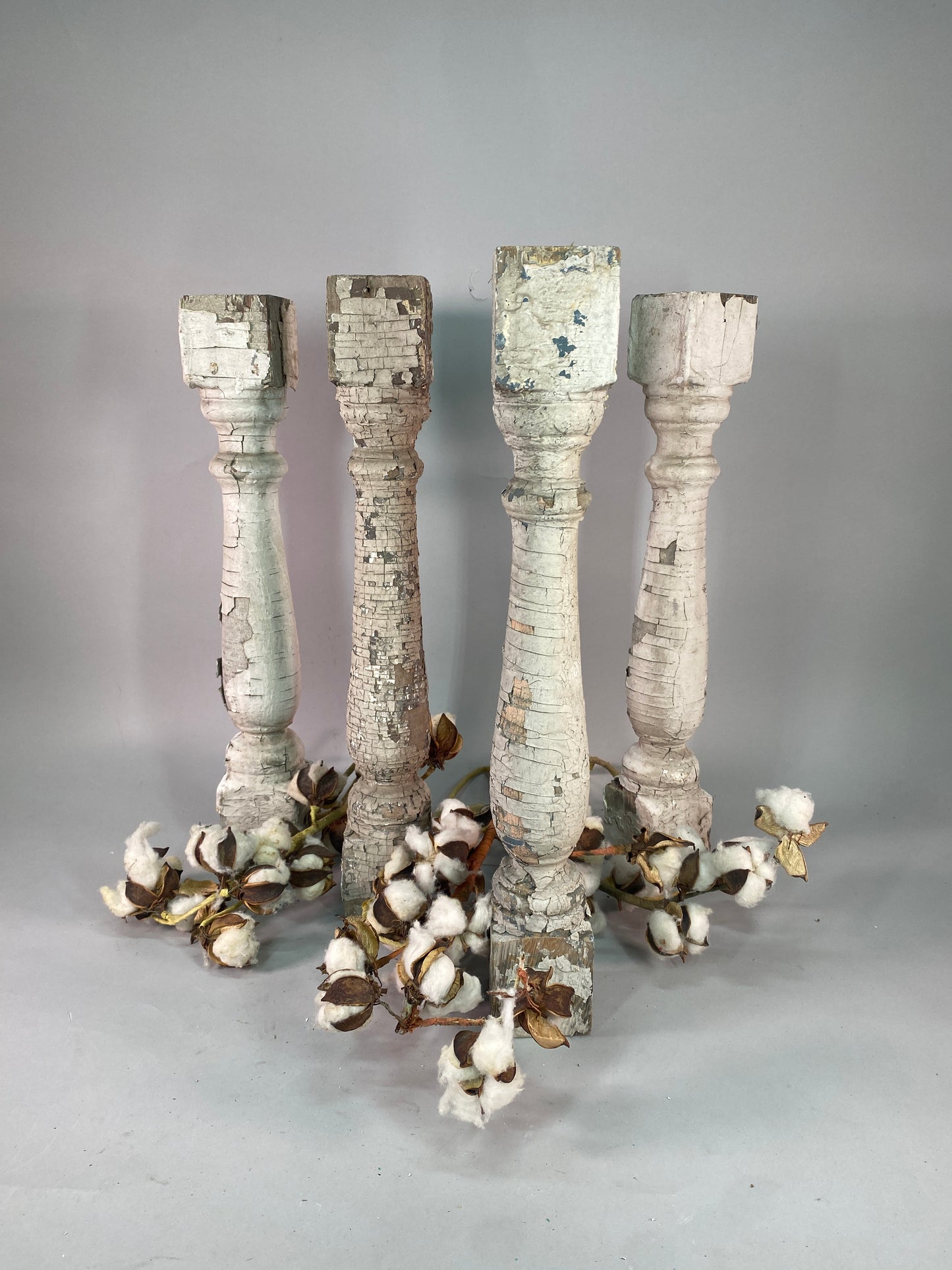 Balusters - 4 White Wood Balusters Reclaimed Spindles Porch Post House Trim A53 by The Old Grainery (Architectural, Carpen...
