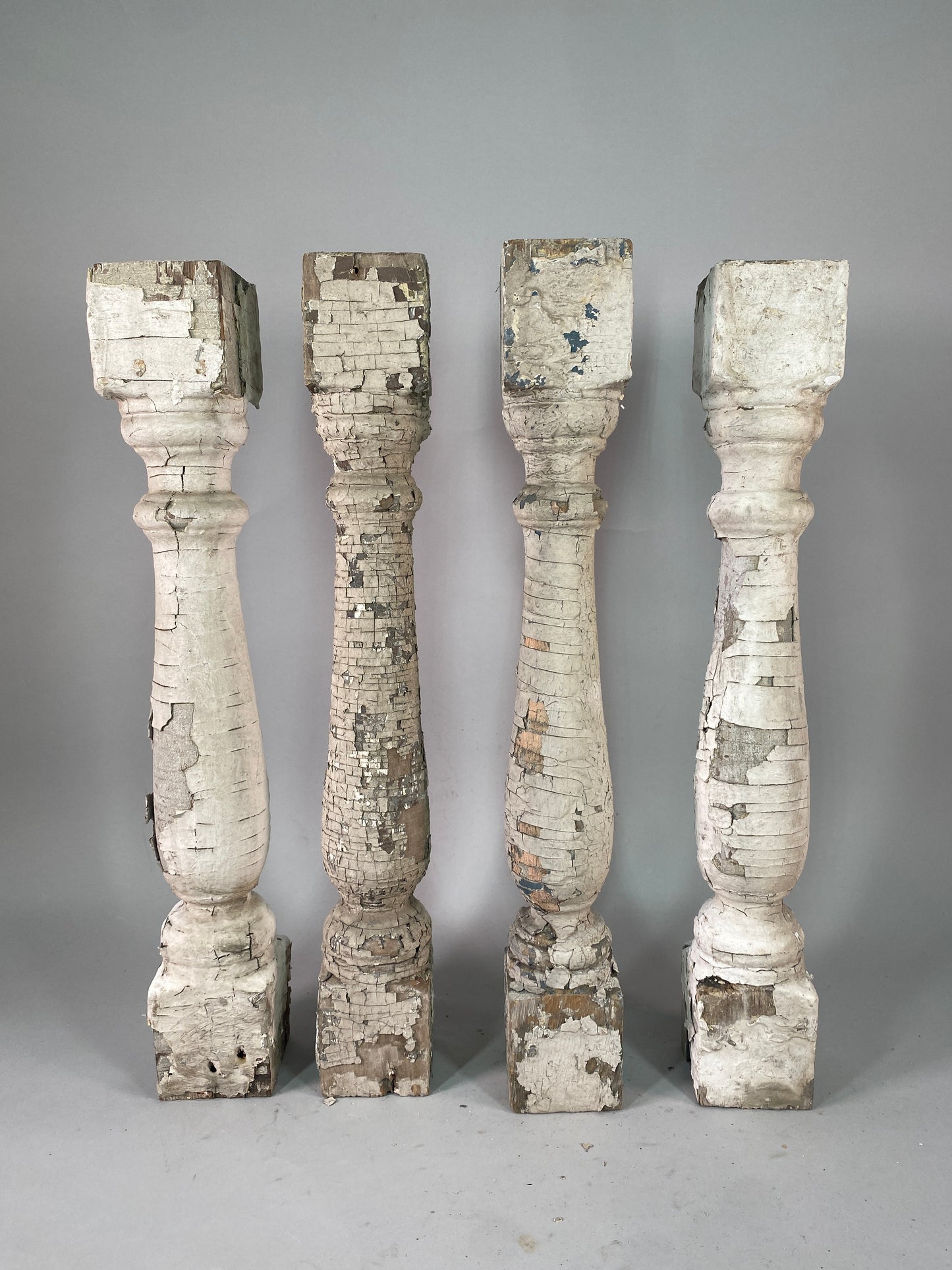 Balusters - 4 White Wood Balusters Reclaimed Spindles Porch Post House Trim A53 by The Old Grainery (Architectural, Carpen...