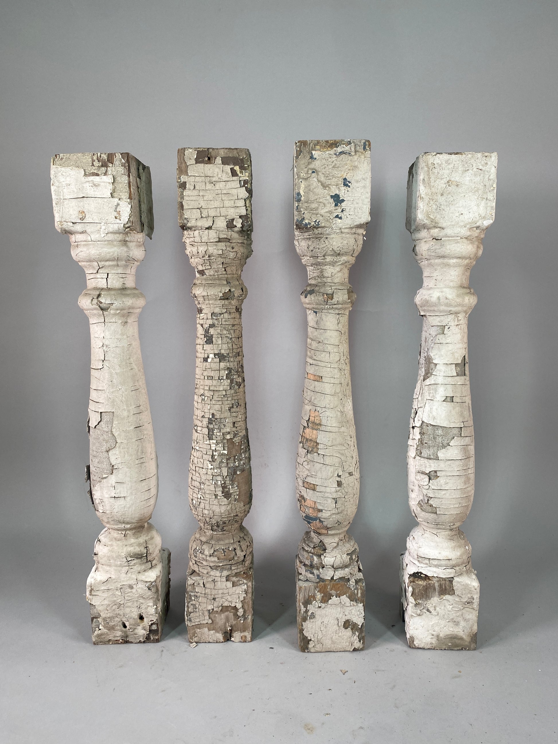 Balusters - 4 White Wood Balusters Reclaimed Spindles Porch Post House Trim A53 by The Old Grainery (Architectural, Carpen...
