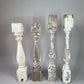 4 White Wood Balusters Reclaimed Spindles Porch Post House Trim A50