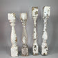 4 White Wood Balusters Reclaimed Spindles Porch Post House Trim A50