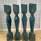 Balusters - 4 Vintage Green Wood Balusters, Reclaimed Spindles, Architectural Salvage, W by The Old Grainery (Architectura...