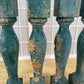 Balusters - 4 Vintage Green Wood Balusters, Reclaimed Spindles, Architectural Salvage, M by The Old Grainery (Architectura...