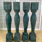 Balusters - 4 Vintage Green Wood Balusters, Reclaimed Spindles, Architectural Salvage, M by The Old Grainery (Architectura...