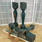 Balusters - 4 Vintage Green Wood Balusters, Reclaimed Spindles, Architectural Salvage, P by The Old Grainery (Architectura...