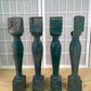 Balusters - 4 Vintage Green Wood Balusters, Reclaimed Spindles, Architectural Salvage, P by The Old Grainery (Architectura...