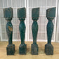 Balusters - 4 Vintage Green Wood Balusters, Reclaimed Spindles, Architectural Salvage, X by The Old Grainery (Architectura...