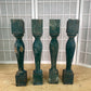 Balusters - 4 Vintage Green Wood Balusters, Reclaimed Spindles, Architectural Salvage, X by The Old Grainery (Architectura...