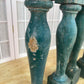 Balusters - 4 Vintage Green Wood Balusters, Reclaimed Spindles, Architectural Salvage, X by The Old Grainery (Architectura...