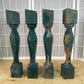 Balusters - 4 Vintage Green Wood Balusters, Reclaimed Spindles, Architectural Salvage, S by The Old Grainery (Architectura...