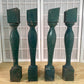 Balusters - 4 Vintage Green Wood Balusters, Reclaimed Spindles, Architectural Salvage, A7 by The Old Grainery (Architectur...