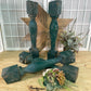 Balusters - 4 Vintage Green Wood Balusters, Reclaimed Spindles, Architectural Salvage, Z by The Old Grainery (Architectura...