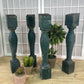 Balusters - 4 Vintage Green Wood Balusters, Reclaimed Spindles, Architectural Salvage, V by The Old Grainery (Architectura...