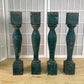 Balusters - 4 Vintage Green Wood Balusters, Reclaimed Spindles, Architectural Salvage, V by The Old Grainery (Architectura...