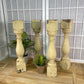 Balusters - 4 Rustic Cream Wood Balusters Architectural Salvage Spindles Porch Trim, E by The Old Grainery (art and craft,...