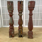 Balusters - 3 Rustic Red Wood Balusters Architectural Salvage Spindles Porch Trim A35 by The Old Grainery (Architectural,...