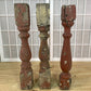 Balusters - 3 Rustic Red Wood Balusters Architectural Salvage Spindles Porch Trim A35 by The Old Grainery (Architectural,...