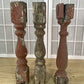 Balusters - 3 Rustic Red Wood Balusters Architectural Salvage Spindles Porch Trim A35 by The Old Grainery (Architectural,...