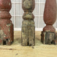 Balusters - 3 Rustic Red Wood Balusters Architectural Salvage Spindles Porch Trim A35 by The Old Grainery (Architectural,...