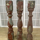 Balusters - 3 Rustic Red Wood Balusters Architectural Salvage Spindles Porch Trim A35 by The Old Grainery (Architectural,...