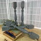 Balusters - 4 Vintage Gray Wood Balusters, Reclaimed Spindles, Architectural Salvage, A by The Old Grainery (Architectural...