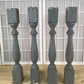Balusters - 4 Vintage Gray Wood Balusters, Reclaimed Spindles, Architectural Salvage, A by The Old Grainery (Architectural...