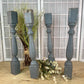 Balusters - 4 Vintage Gray Wood Balusters, Reclaimed Spindles, Architectural Salvage, B by The Old Grainery (Architectural...