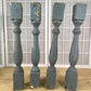 Balusters - 4 Vintage Gray Wood Balusters, Reclaimed Spindles, Architectural Salvage, B by The Old Grainery (Architectural...