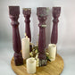 Balusters - 4 Vintage Burgundy Wood Balusters, Reclaimed Spindles, Architectural Salvage, L by The Old Grainery (Architect...