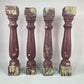 Balusters - 4 Vintage Burgundy Wood Balusters, Reclaimed Spindles, Architectural Salvage, L by The Old Grainery (Architect...