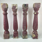 Balusters - 4 Vintage Burgundy Wood Balusters, Reclaimed Spindles, Architectural Salvage, L by The Old Grainery (Architect...