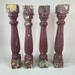 Balusters - 4 Vintage Burgundy Wood Balusters, Reclaimed Spindles, Architectural Salvage, L by The Old Grainery (Architect...