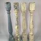 Balusters - 4 Vintage Painted Wood Balusters Architectural Salvage Spindles Porch Trim, A29 by The Old Grainery (art and c...