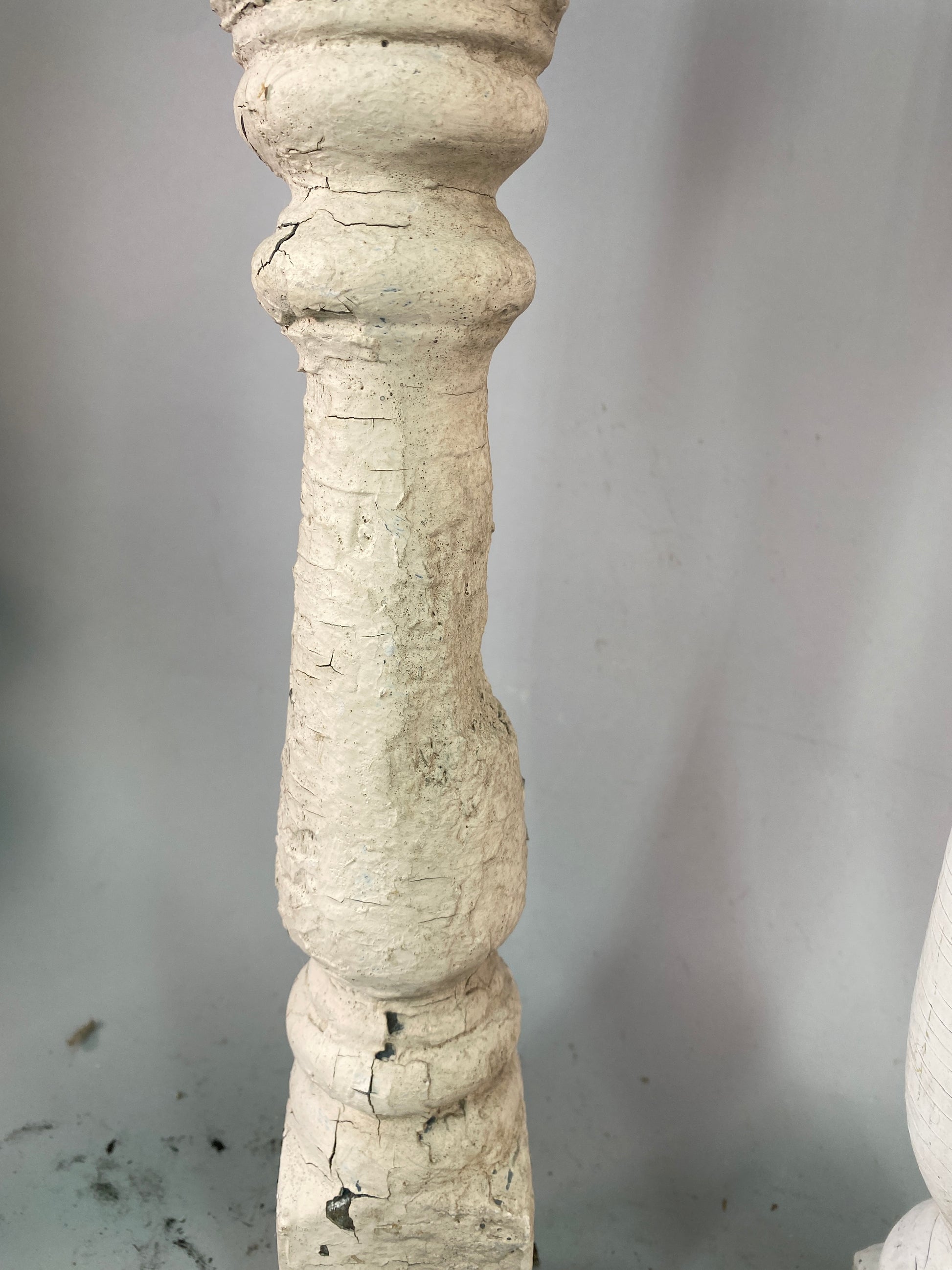 Balusters - 4 White Wood Balusters Reclaimed Spindles Porch Post House Trim, A31A by The Old Grainery (baluster, chippy pa...