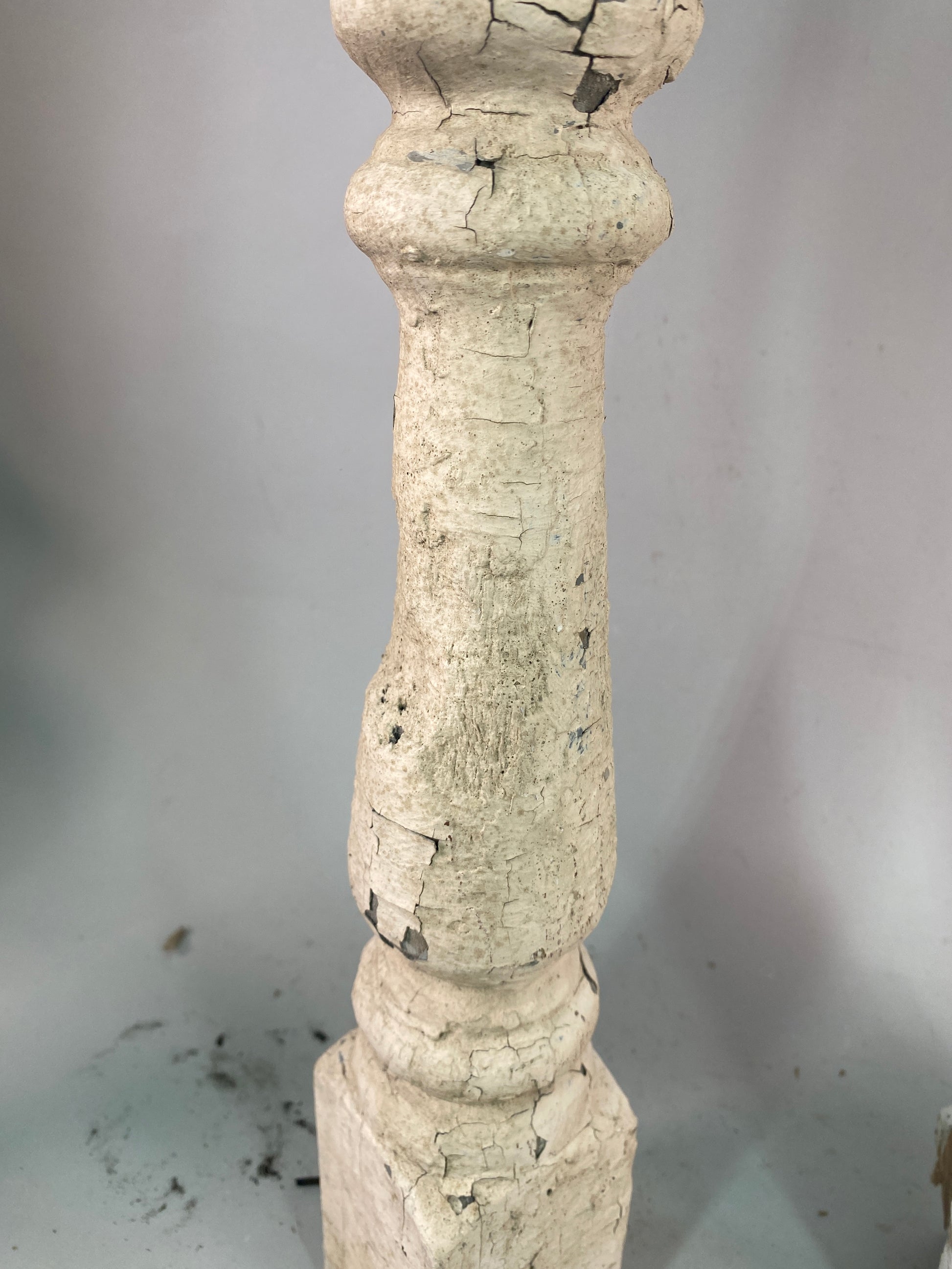Balusters - 4 White Wood Balusters Reclaimed Spindles Porch Post House Trim, A31A by The Old Grainery (baluster, chippy pa...