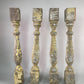 Balusters - 4 Vintage Yellow Wood Balusters, Reclaimed Spindles, Architectural Salvage, A28 by The Old Grainery (art and c...