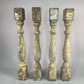 Balusters - 4 Vintage Yellow Wood Balusters, Reclaimed Spindles, Architectural Salvage, A28 by The Old Grainery (art and c...