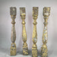 Balusters - 4 Vintage Yellow Wood Balusters, Reclaimed Spindles, Architectural Salvage, A28 by The Old Grainery (art and c...