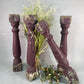 Balusters - 4 Vintage Burgundy Wood Balusters, Reclaimed Spindles, Architectural Salvage, M by The Old Grainery (Architect...