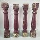 Balusters - 4 Vintage Burgundy Wood Balusters, Reclaimed Spindles, Architectural Salvage, M by The Old Grainery (Architect...