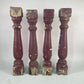 Balusters - 4 Vintage Burgundy Wood Balusters, Reclaimed Spindles, Architectural Salvage, M by The Old Grainery (Architect...
