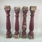 Balusters - 4 Vintage Burgundy Wood Balusters, Reclaimed Spindles, Architectural Salvage, M by The Old Grainery (Architect...