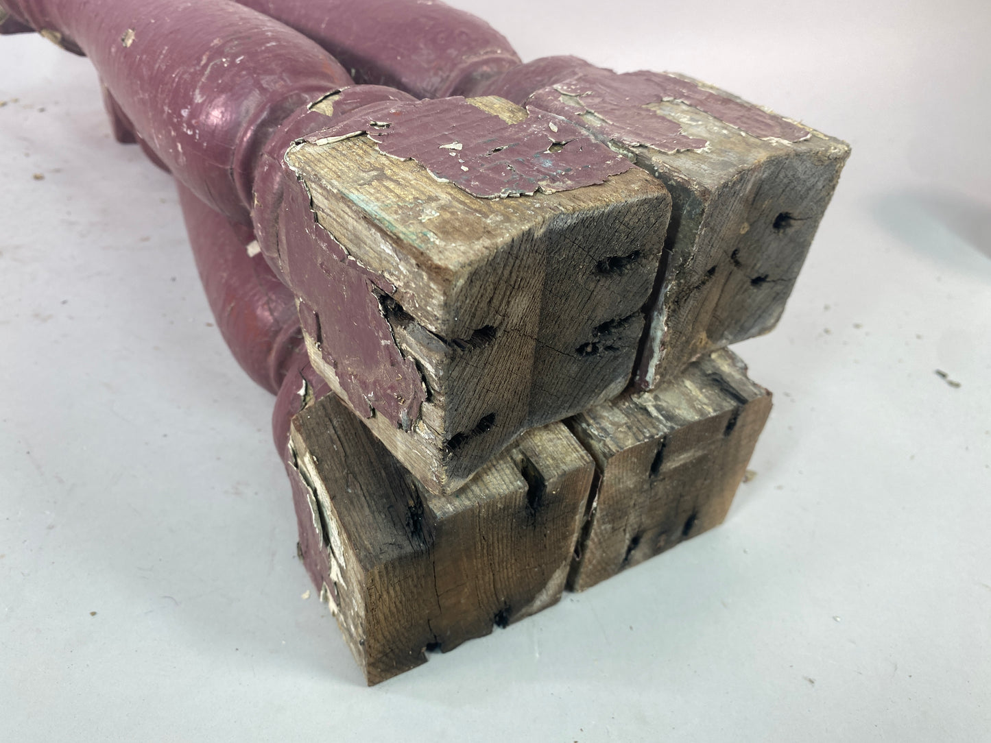 Balusters - 4 Vintage Burgundy Wood Balusters, Reclaimed Spindles, Architectural Salvage, M by The Old Grainery (Architect...