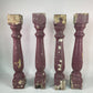 Balusters - 4 Vintage Burgundy Wood Balusters, Reclaimed Spindles, Architectural Salvage, P by The Old Grainery (Architect...