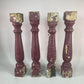 Balusters - 4 Vintage Burgundy Wood Balusters, Reclaimed Spindles, Architectural Salvage, P by The Old Grainery (Architect...