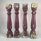 Balusters - 4 Vintage Burgundy Wood Balusters, Reclaimed Spindles, Architectural Salvage, P by The Old Grainery (Architect...