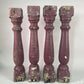 Balusters - 4 Vintage Burgundy Wood Balusters, Reclaimed Spindles, Architectural Salvage, O by The Old Grainery (Architect...