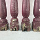 Balusters - 4 Vintage Burgundy Wood Balusters, Reclaimed Spindles, Architectural Salvage, O by The Old Grainery (Architect...