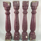 Balusters - 4 Vintage Burgundy Wood Balusters, Reclaimed Spindles, Architectural Salvage, O by The Old Grainery (Architect...