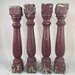 Balusters - 4 Vintage Burgundy Wood Balusters, Reclaimed Spindles, Architectural Salvage, O by The Old Grainery (Architect...